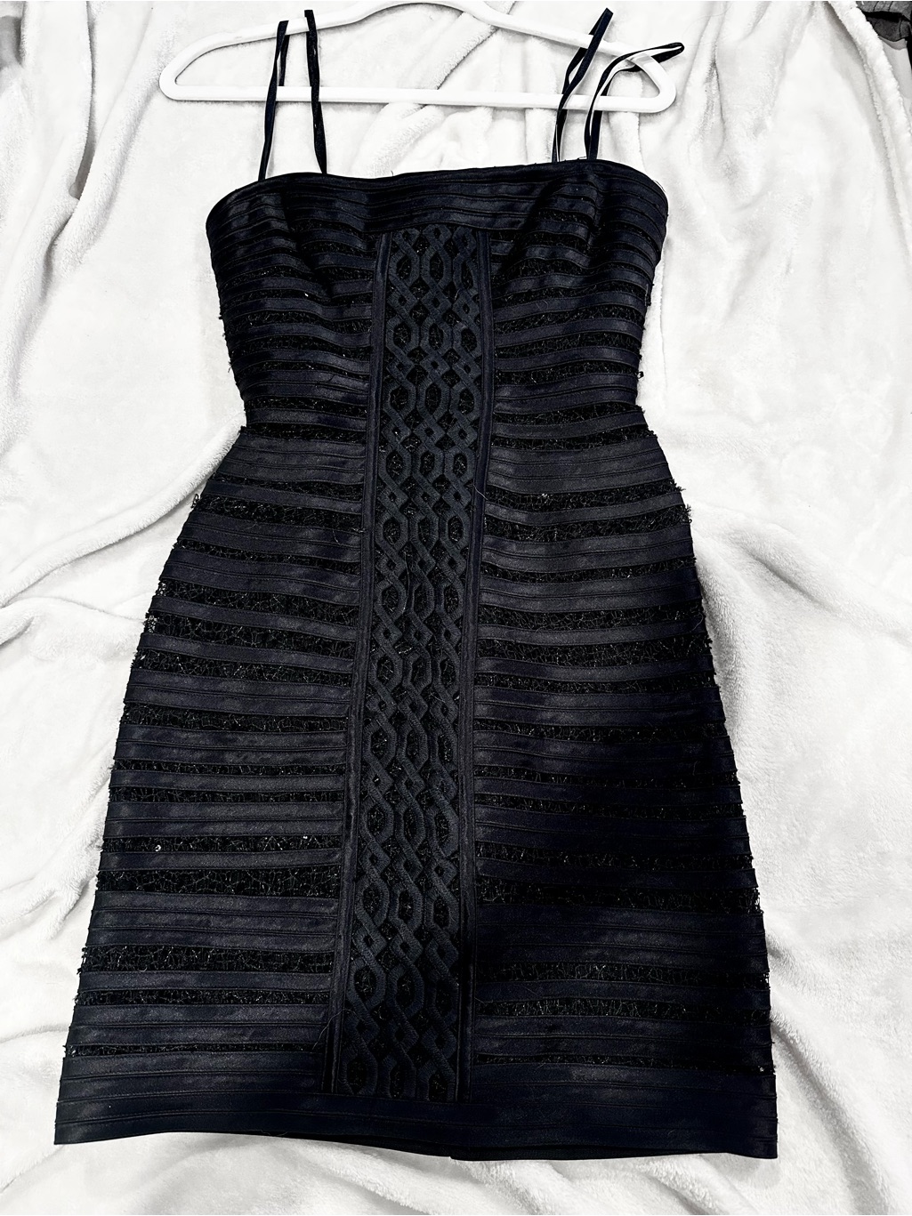 Black Structured Sparkle Strapless Dress - Elegant Evening Wear